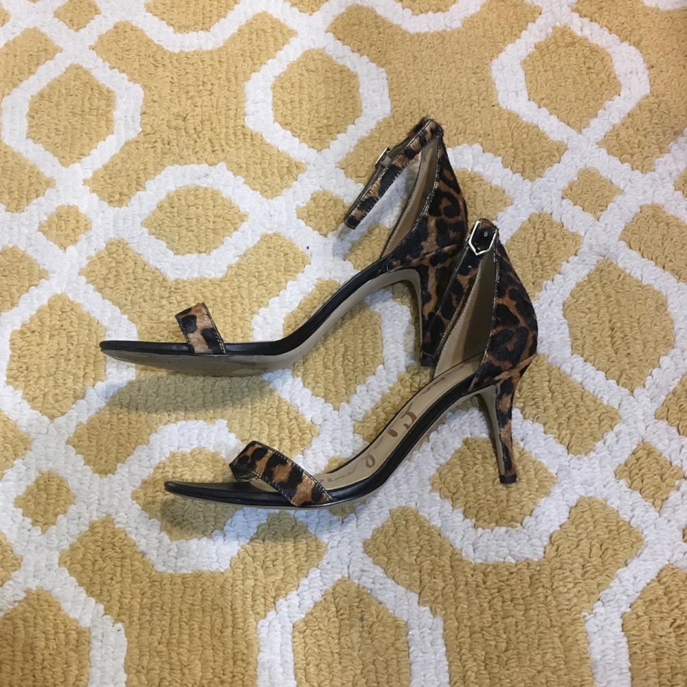 Sam Edelman Leopard Ankle Strap Heel